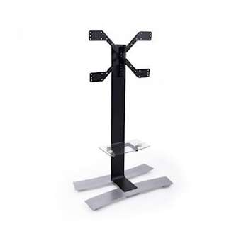 WIIL - 1400XL Noir colonne TV mobile + tablette, gestion des câbles incluse|Erard-EAD039051