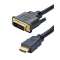 Cordon HDMI A M / DVI-D M - Full HD 1080p - bidirectionnel - OR - 10m