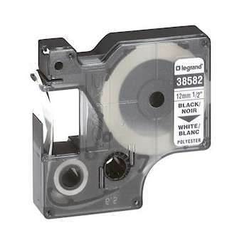 Ruban pour titreuses 038580 et 038585 blanc polyester largeur 12mm - 5,5m|Legrand-LEG038582