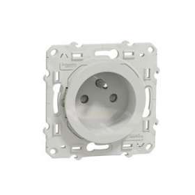 Odace prise de courant 2P+T blanc, à griffes, 2 connexions rapides par pôle|Schneider Electric-SCHS525059