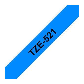 Ruban TZe521, 9mm Noir sur fond Bleu, Laminé, 8M|Brother france-BRTTZE521