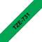 Ruban TZe731, 12mm Noir sur fond Vert, Laminé, 8M