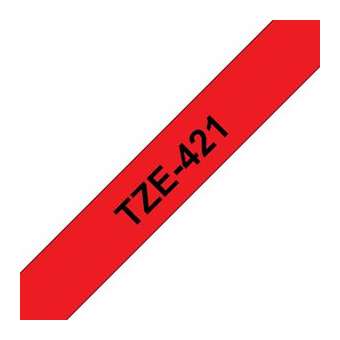 Ruban TZe421, 9mm Noir sur fond Rouge, Laminé, 8M|Brother france-BRTTZE421