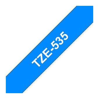 Ruban TZe535, 12mm Blanc sur fond Bleu, Laminé, 8M|Brother france-BRTTZE535