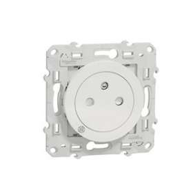 Odace - prise de courant 2P+T affleurante - connexion rapide, Antibacterien|Schneider Electric-SCHS500052