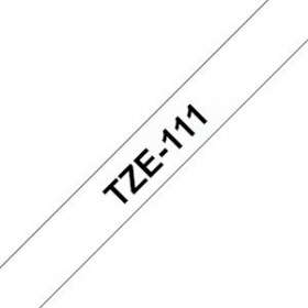 Ruban TZe111, 6mm Noir sur fond Transparent, Laminé, 8M|Brother france-BRTTZE111