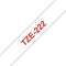 Ruban TZe222, 9mm Red sur fond Blanc, Laminé, 8M
