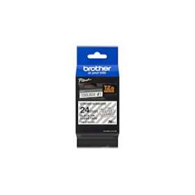 Ruban TZeS151, 24mm Noir sur fond Transparent, Laminé adhésif puissant, 8M|Brother france-BRTTZES151