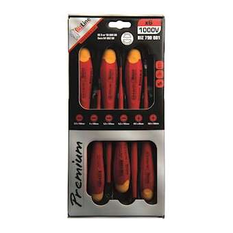 Kit de 6 tournevis i-SLIM plat/PZ isolés 1000 V|Bizline-BIZ790081