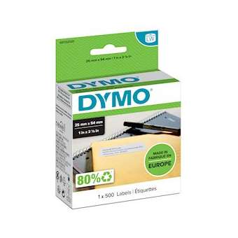 Dymo Labelwriter grandes étiquettes de retour autocollantes, 25mmx54mm|NWL France-DYMS0722520