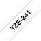 Ruban TZe241, 18mm Noir sur fond Blanc, Laminé, 8M