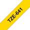 Ruban TZe641, 18mm Noir sur fond Jaune, Laminé, 8M