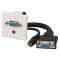Plastron câblé 2 modules - VGA + Jack 3.5 mm + raccord F - 45x45 mm - 0m20