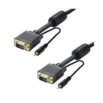 Cordon VGA+Jack M/M - filtré - PERFORM - Full HD 1080p - blindage renforcé - 15m|Erard-EAD7535