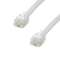 Cordon RJ11 M/M - haut-débit ADSL - gaine pvc plate blanche - 2m