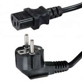 Cordon élec d'alimentation - 1 fiche (2 P+T) M à 90DEG/ 1 prise IEC C13 F - 5m|Erard-EAD8518