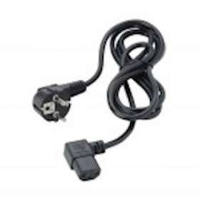 Cordon élec d'alim - 1 fiche (2 P) M / 1 prise IEC C13 coudé à 90DEG F - 2m|Erard-EAD8542