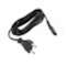 Cordon élec d'alimentation - 1 fiche (2 P) M / 1 prise IEC C7 F - 2x0.75mm² - 2m