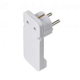 Prise électrique (2 P+T) M - 16A - ultra plate coudée à 90DEG - blanche - à mont|Erard-EAD728700