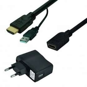 Cordon HDMI A M/F amplifié - UHD 4K/30ips - 2.0 - 10.2 gbps - OR - 0m80|Erard-EAD726826