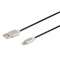 Cordon USB 2.0 A M/Lightning M - 2.4A - licence Apple MFI - prises alu -noir- 1m|Erard-EAD728339