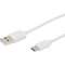 Cordon USB 2.0 - A M / C M - 3A - 480 mbps - blanc - 3m|Erard-EAD722445