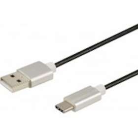 Cordon USB 2.0 -A M / C M - 3A - 480 mbps - prises alu - 1m|Erard-EAD722449