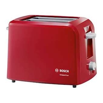 TOASTER COMPACTCLASS ROUGE|Bosch menager pose libre-BOSTAT3A014