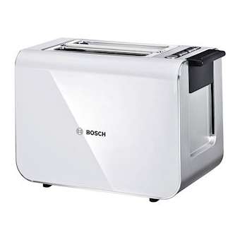 GRILLE PAIN STYLINE 860W BLANC INOX|Bosch menager pose libre-BOSTAT8611