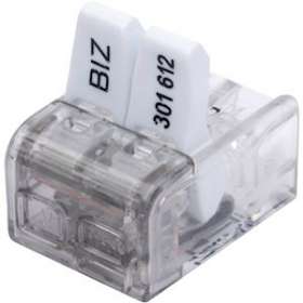 Borne de connexion à leviers 2 entrées Biz'Wing 4 0.2-4 mm² (x 100)|Bizline-BIZ301612
