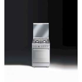 Cuisinière avec couvercle 'Esthétique Concerto' - 60 cm|Smeg france-SMFSCB60MX9