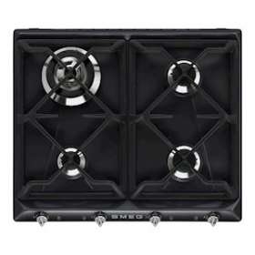 Table gaz 'Victoria' - 60 cm - manettes silver|Smeg france-SMFSR964NGH