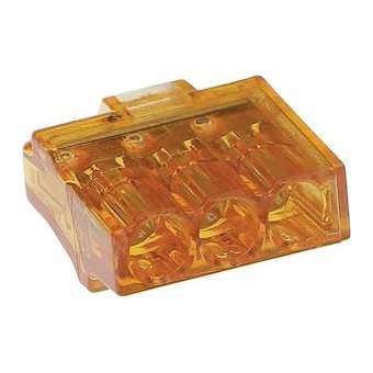 Borne de connexion CHRISTA'L 3 entrées orange (x 100)|Bizline-BIZ301403