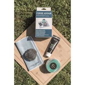 Kit de nettoyage avec boule inox, pierre+microfibre, rénovateur|Forge Adour Distribution-FGAKITNETRENOV