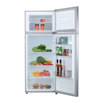 Réfrigérateur pose libre 2 portes 143 cm - 204 L (164 + 40) - 4 clayettes verre|Airlux-ALXGRF210SI