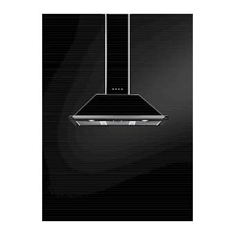 Hotte décorative - Murale pyramidale - 100 cm - manettes de commande|Smeg france-SMFKT100BLE