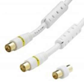Cordon TV 9.52 mm M/F + adaptateur TV 9.52 mm M/M - filtré - OR - 3m|Erard-EAD4632