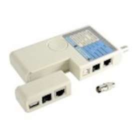 Testeur de câbles RJ11 / RJ45 / BNC / USB A / USB B - affichage LED|Erard-EAD2499