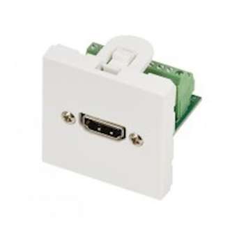 Plastron 2 modules - HDMI F/20 borniers à vis numérotés - Full HD - 45x45 mm|Erard-EAD902800