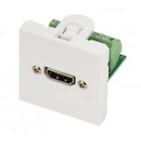 Plastron 2 modules - HDMI F/20 borniers à vis numérotés - Full HD - 45x45 mm|Erard-EAD902800