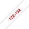 Ruban TZe132, 12mm Red sur fond Transparent, Laminé, 8M|Brother france-BRTTZE132