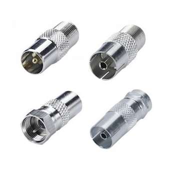 Kit adaptateurs TV-SAT - réf. 5742 + 5743 + 5745 + 5749 - nickel|Erard-EAD725730