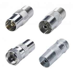 Kit adaptateurs TV-SAT - réf. 5742 + 5743 + 5745 + 5749 - nickel|Erard-EAD725730