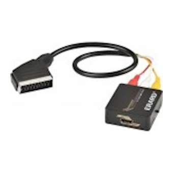 Convertisseur Péritel M ou 3 RCA F vers HDMI F + Jack 3.5 mm F - 0m50|Erard-EAD726621