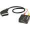 Convertisseur Péritel M ou 3 RCA F vers HDMI F + Jack 3.5 mm F - 0m50