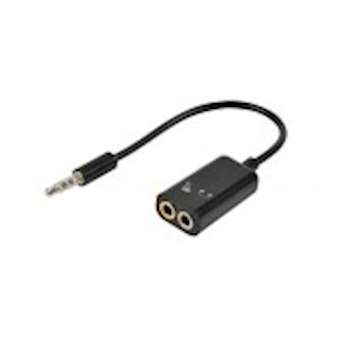 Adapt Jack 3.5mm M / 2 x Jack 3.5mm F - micro+Casque - 10cm|Erard-EAD721759