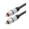 Cordon 1 RCA vidéo numérique M/M - prises métal - OR - 15m