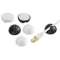 Kit de 6 clip-câbles adhésifs (3 noirs + 3 blancs) - pour bureau|Erard-EAD6281