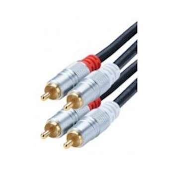 Cordon 2 RCA M/M - prises métal - OR - 10m|Erard-EAD7106