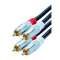 Cordon 2 RCA M/M - prises métal - OR - 1m50